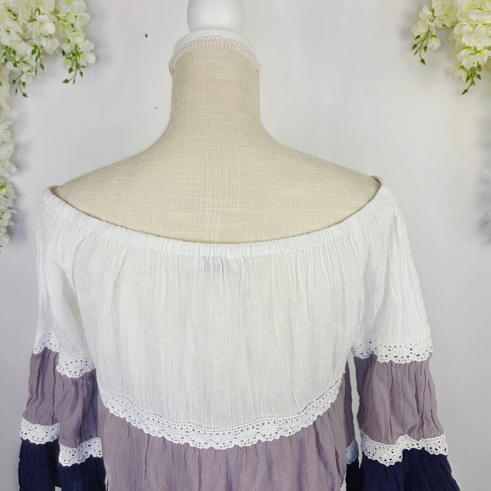 Alice & Trixie Off Shoulder Blouse Small Boho Festival Lace Cottagecore Fairy - Picture 5 of 13